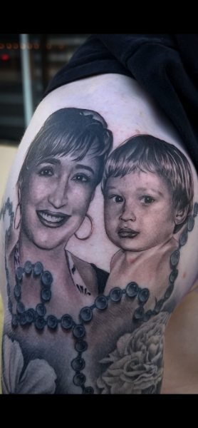 Mother Child Portrait Tattoo